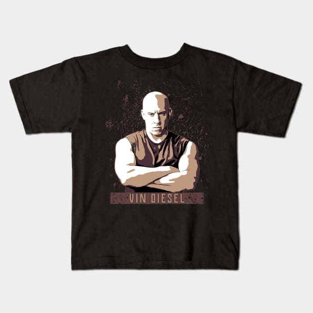 vin diesel Kids T-Shirt by Nana On Here